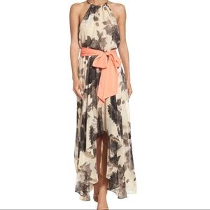 ELIZA J (Nordstrom) Floral Chiffon Hi-LoW Dress 8
